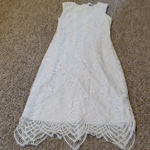Elegant White Lace Dress